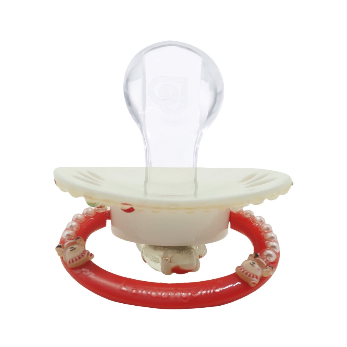 Landofgenie Adult Fashion Christmas Pacifier - Red & White - landofgenie