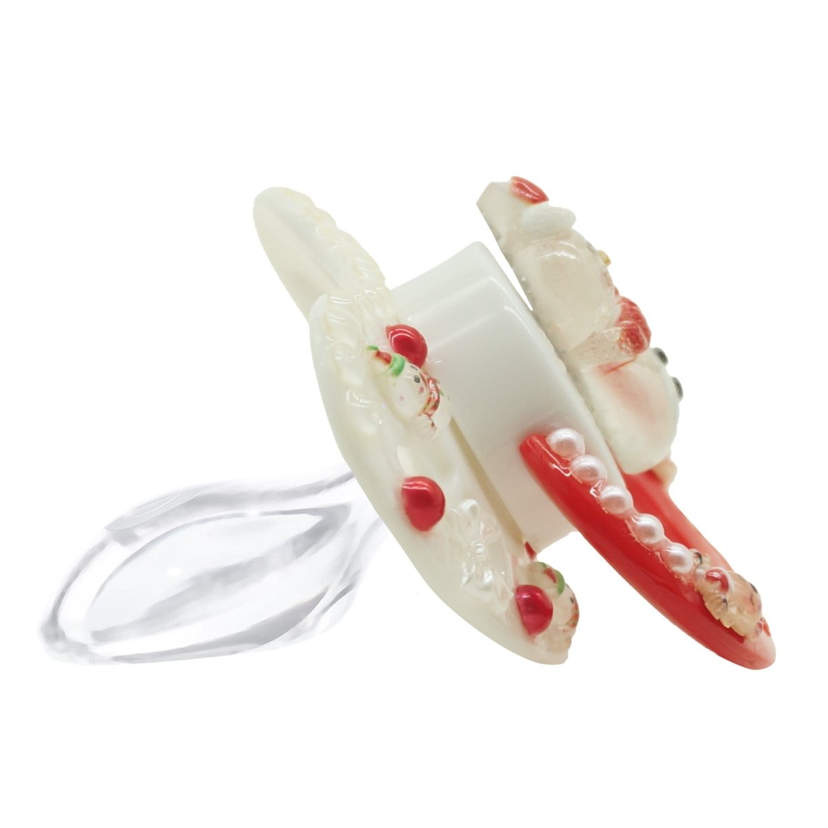 Landofgenie Adult Fashion Christmas Pacifier - Red & White - landofgenie
