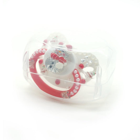 Landofgenie Adult Fashion Christmas Pacifier - Red & White - landofgenie