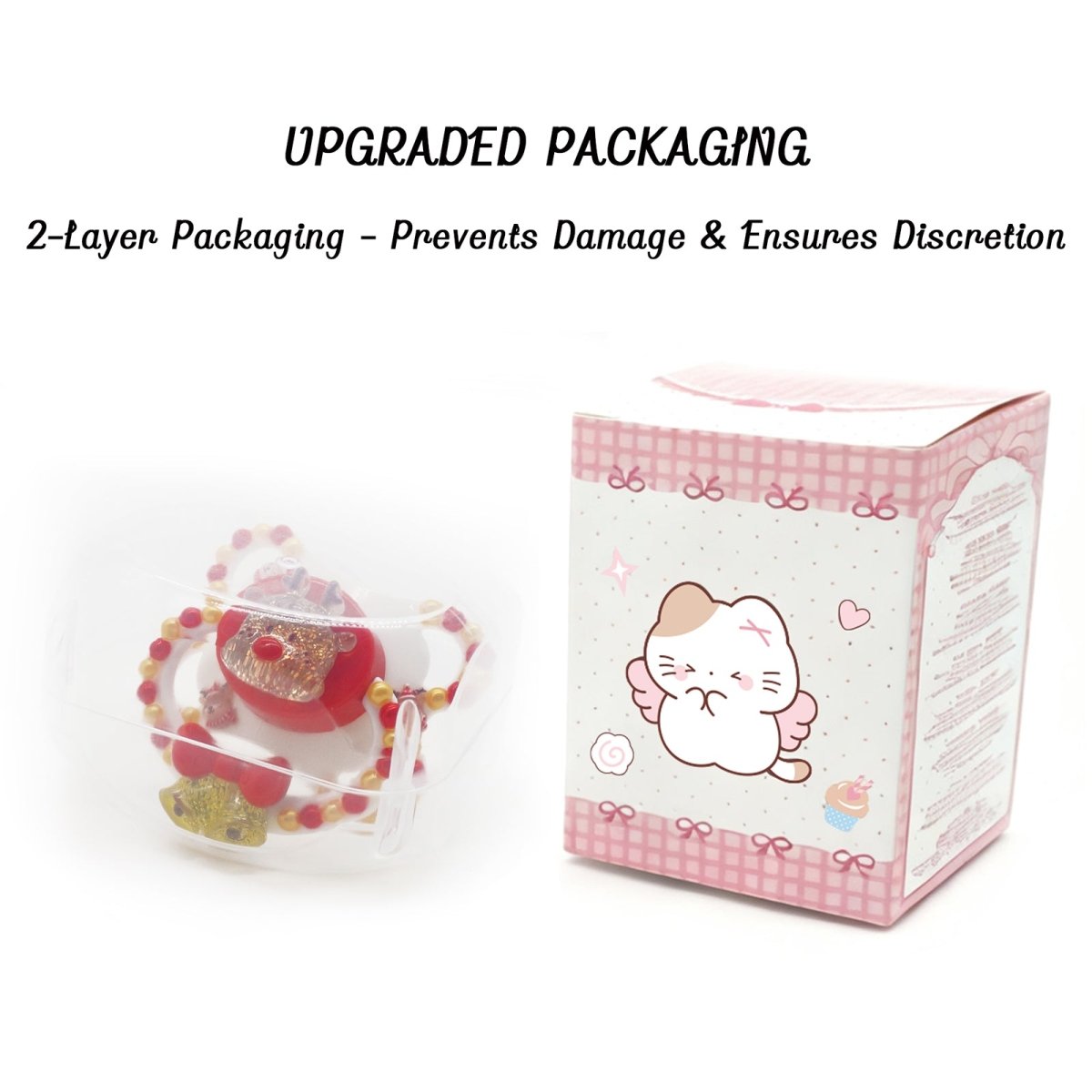 Landofgenie Adult Fashion Christmas Pacifier - White - landofgenie