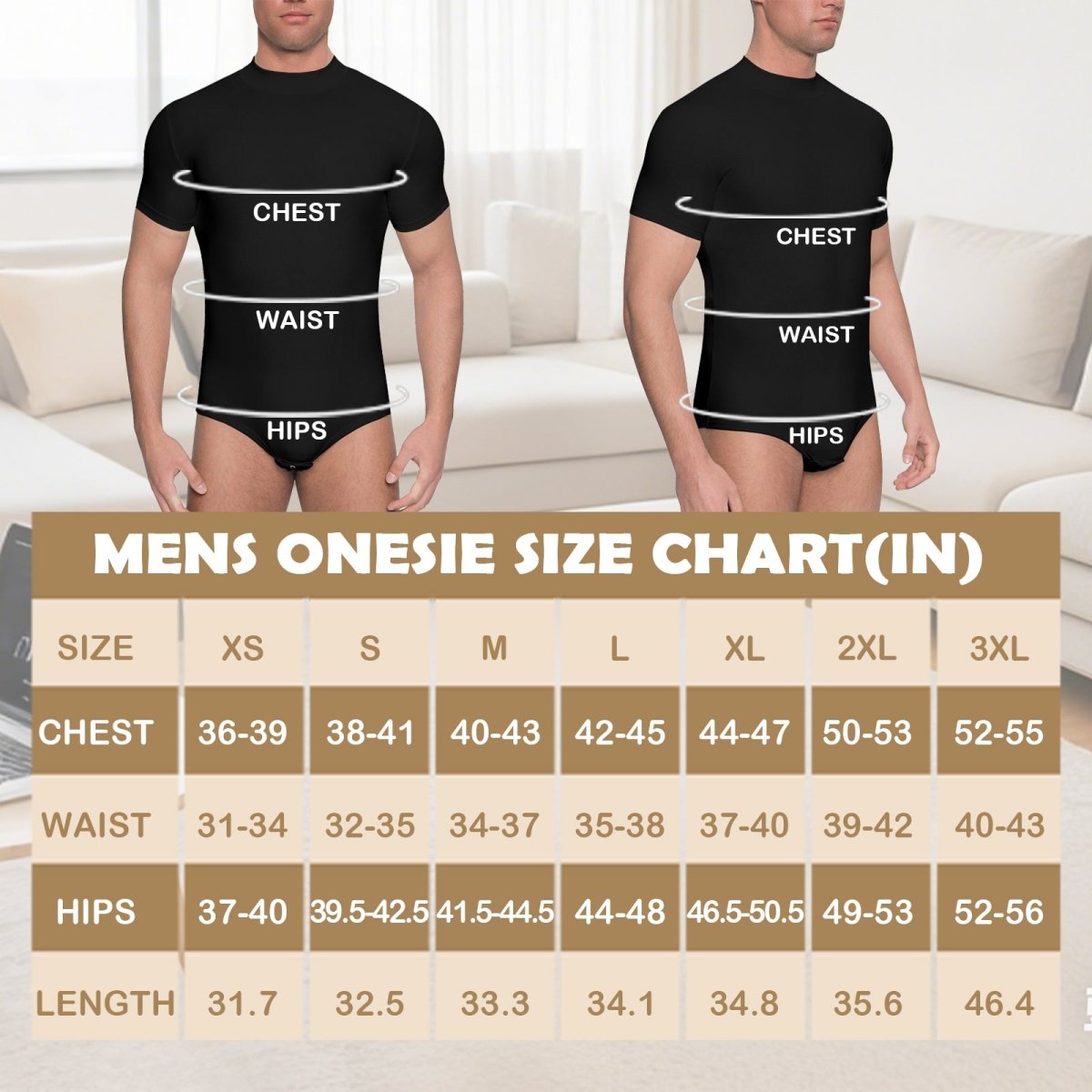 Landofgenie Adult Men's Onesie - Black - landofgenie