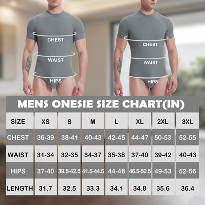Landofgenie Adult Men's Onesie - Grey - landofgenie