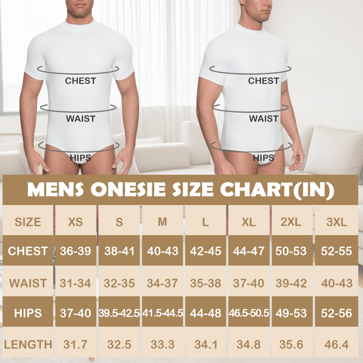 Landofgenie Adult Men's Onesie - White - landofgenie
