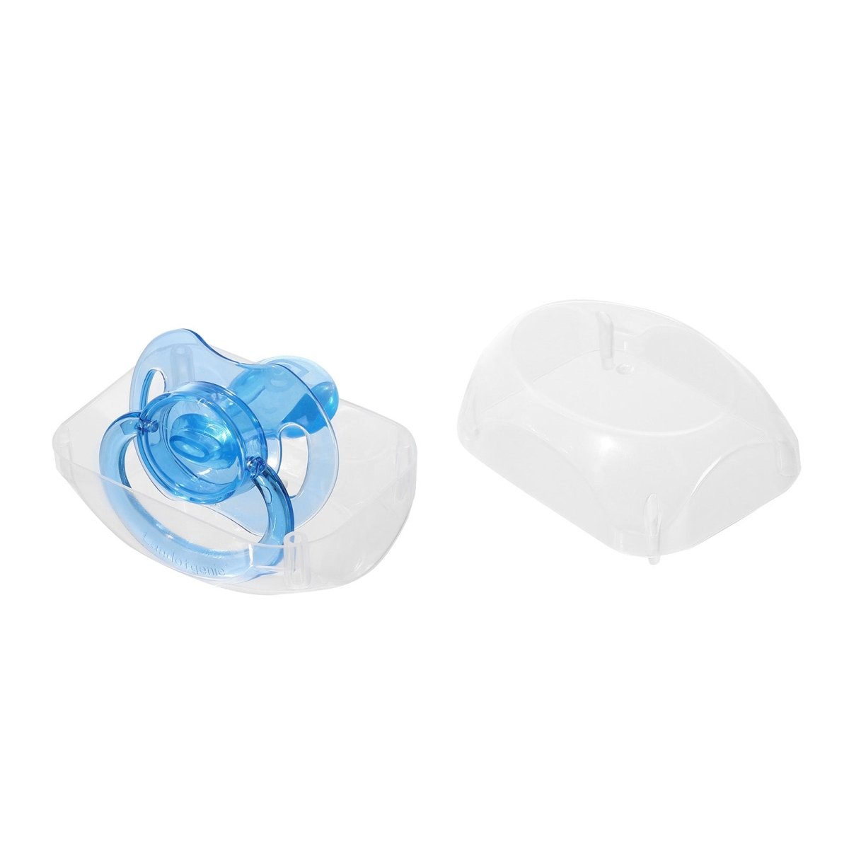 Landofgenie Adult Sized Gloss Pacifier - Pink & Blue Bone Paci - landofgenie