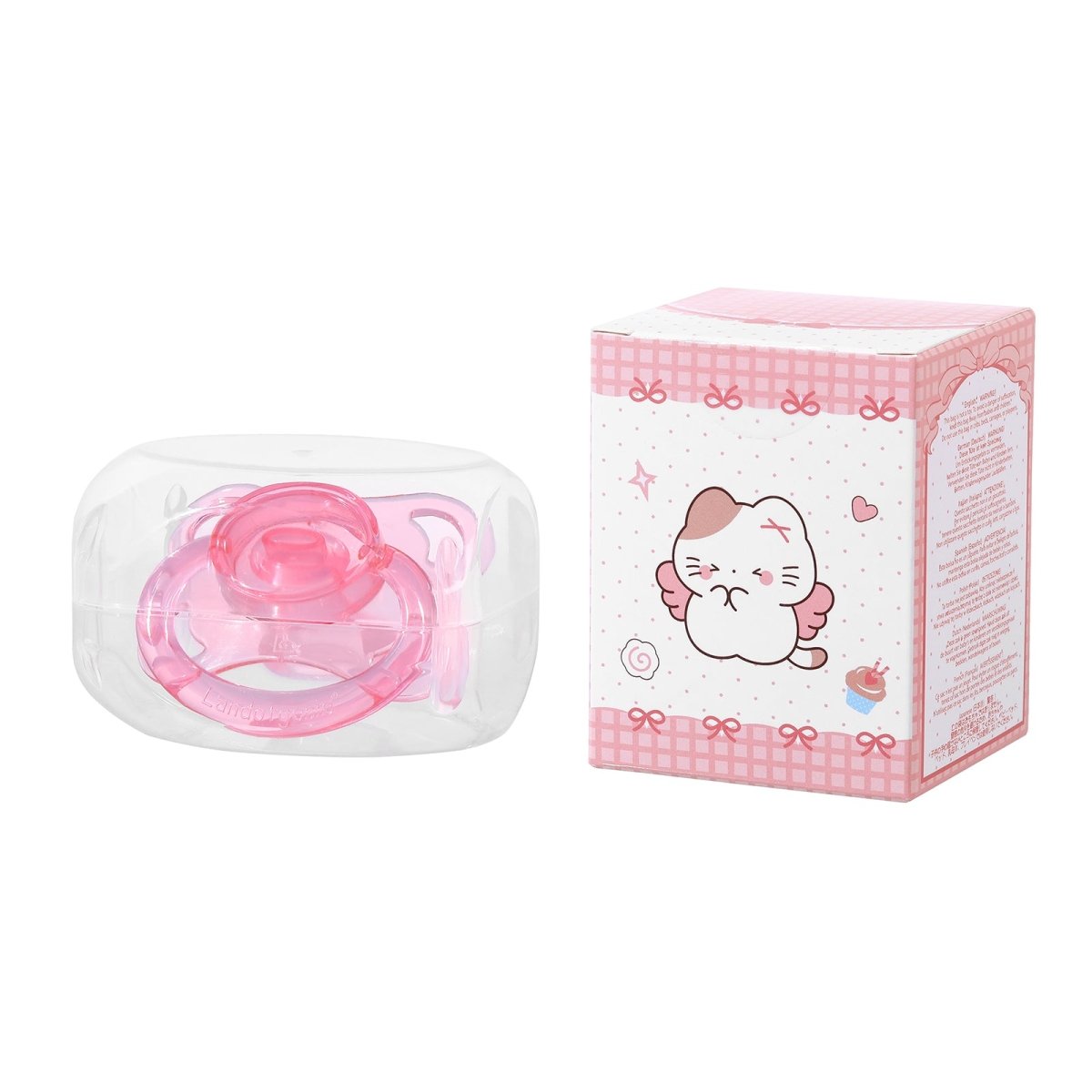 Landofgenie Adult Sized Gloss Pacifier - Pink & Blue Moon Paci - landofgenie