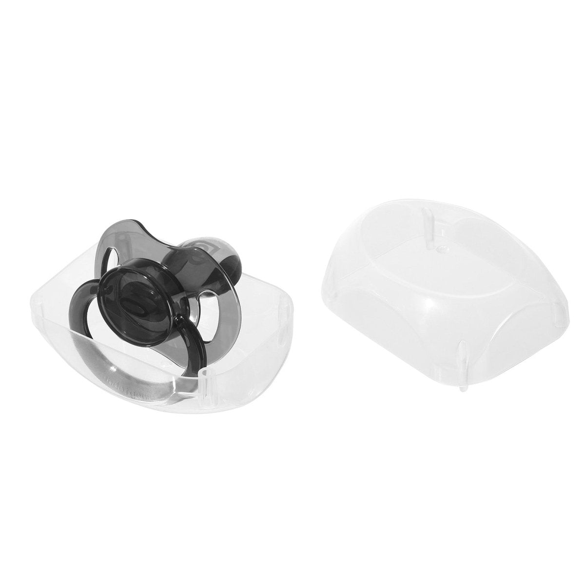 Landofgenie Adult Sized Gloss Pacifier - White & Black Bone Paci - landofgenie