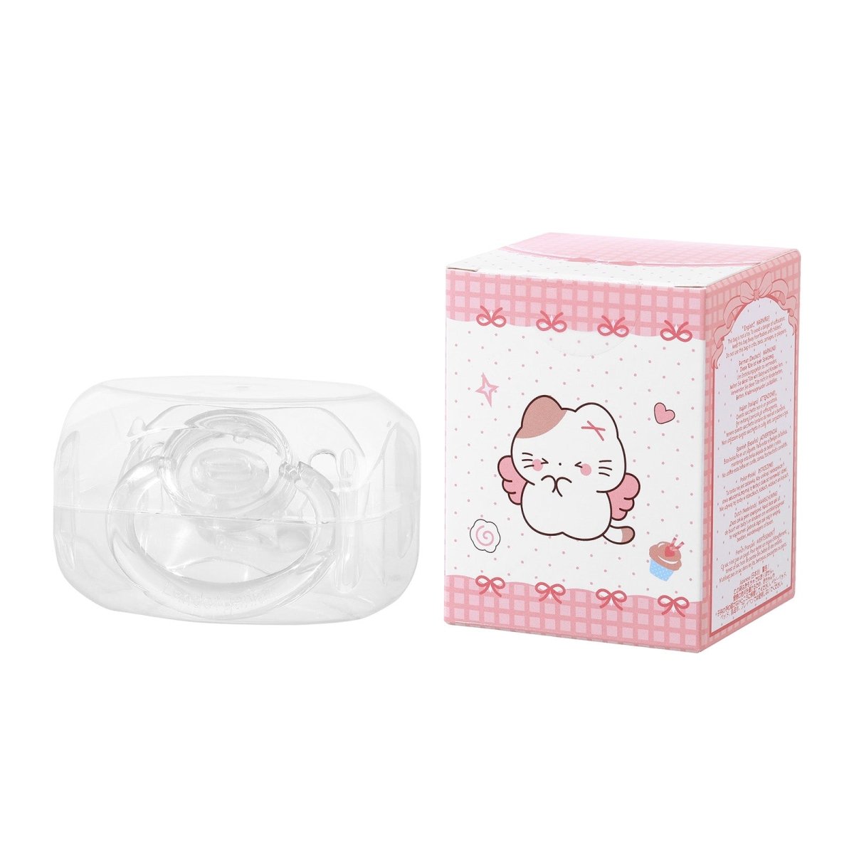 Landofgenie Adult Sized Gloss Pacifier - White & Black Bone Paci - landofgenie