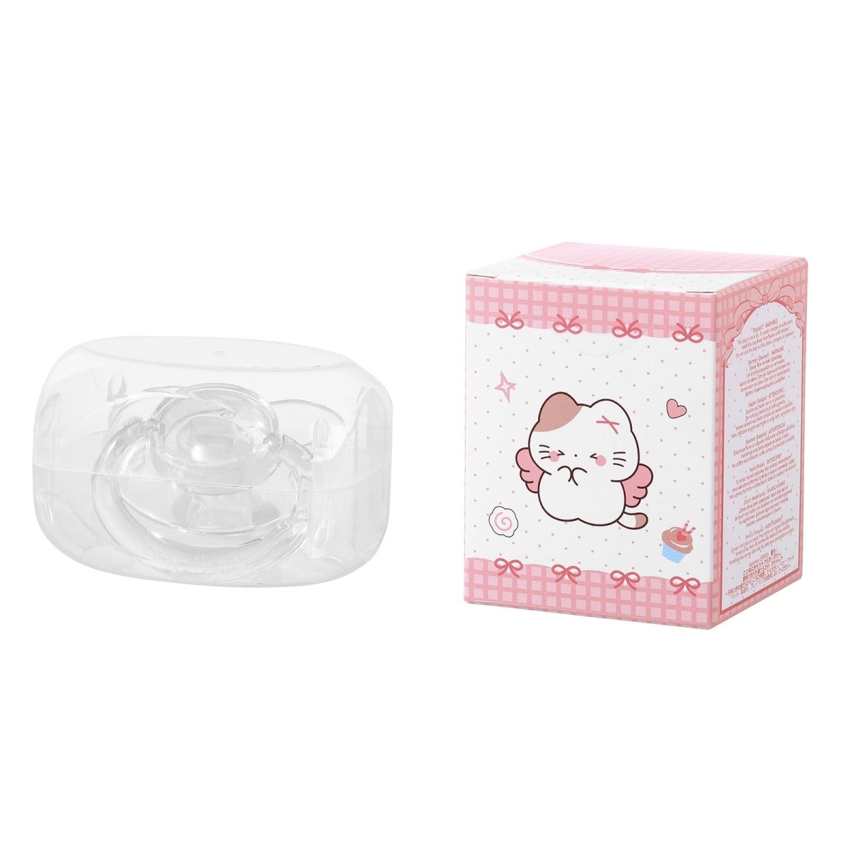 Landofgenie Adult Sized Gloss Pacifier - White & Black Butterfly Paci - landofgenie