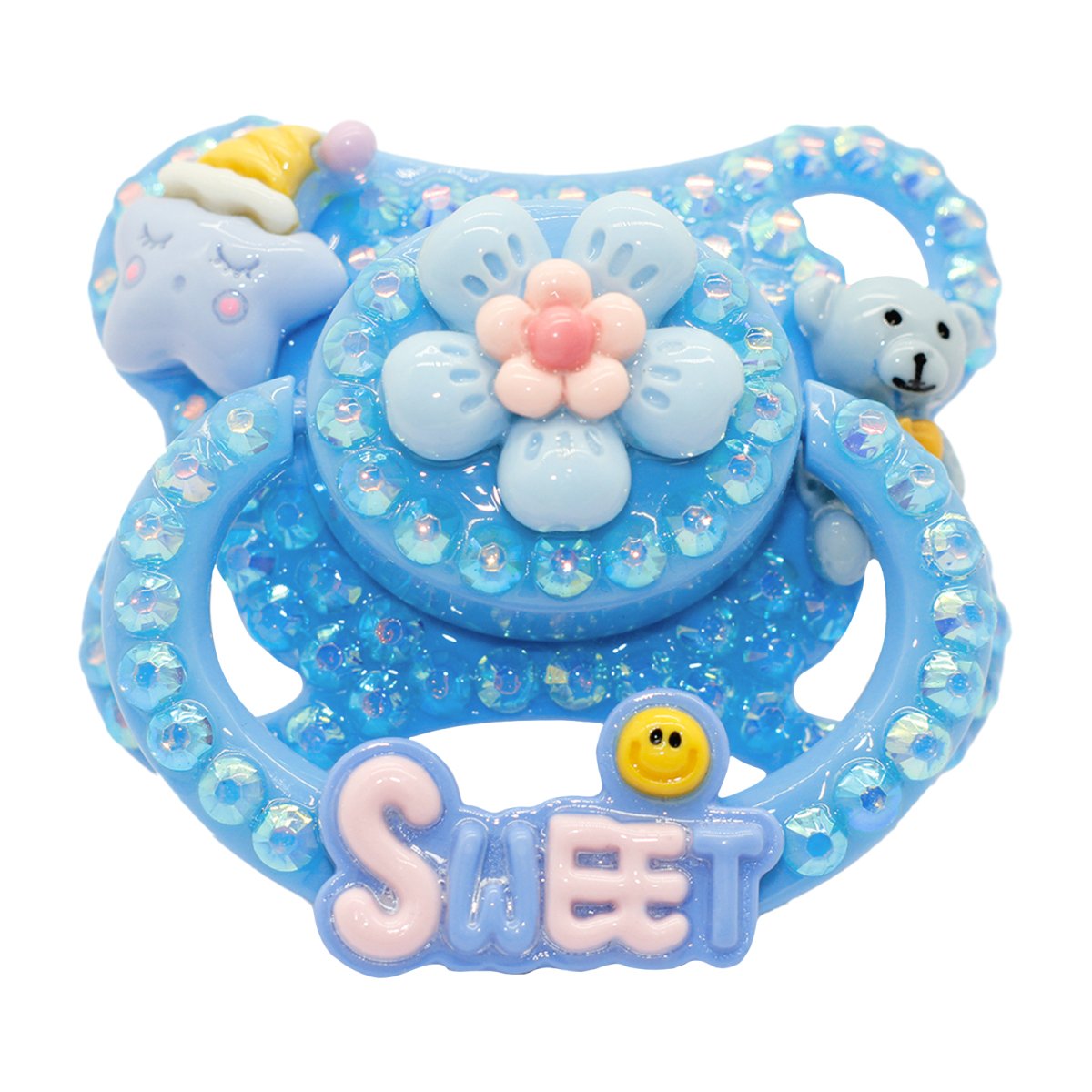 Pacifier Sweet Landofgenie Adult Sized Pacifier -Sweet Blue DIY Paci – landofgenie