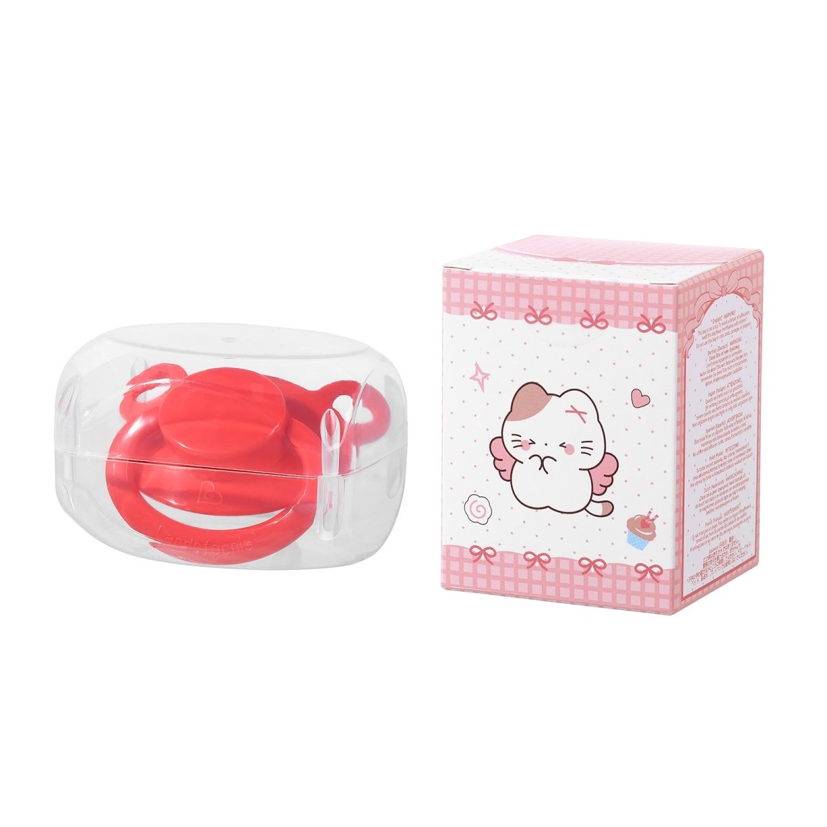 Landofgenie Adult Sized Pacifier - Bone Paci - Bear Red - landofgenie