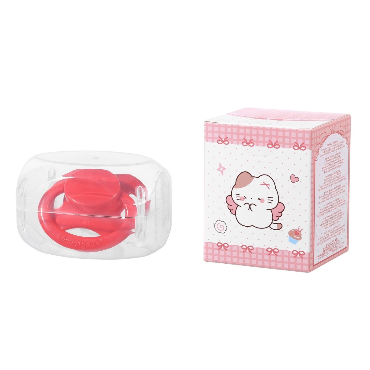 Landofgenie Adult Sized Pacifier - Bone Paci - Bone Red - landofgenie