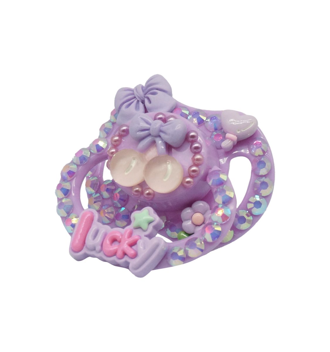 Landofgenie Adult Sized Pacifier - Lucky Purple DIY Paci - landofgenie