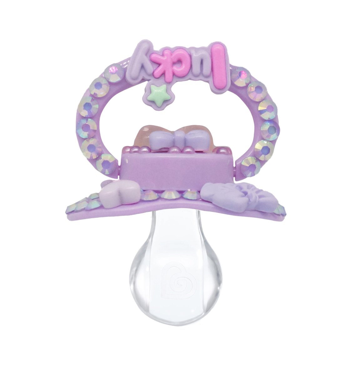 Landofgenie Adult Sized Pacifier - Lucky Purple DIY Paci - landofgenie