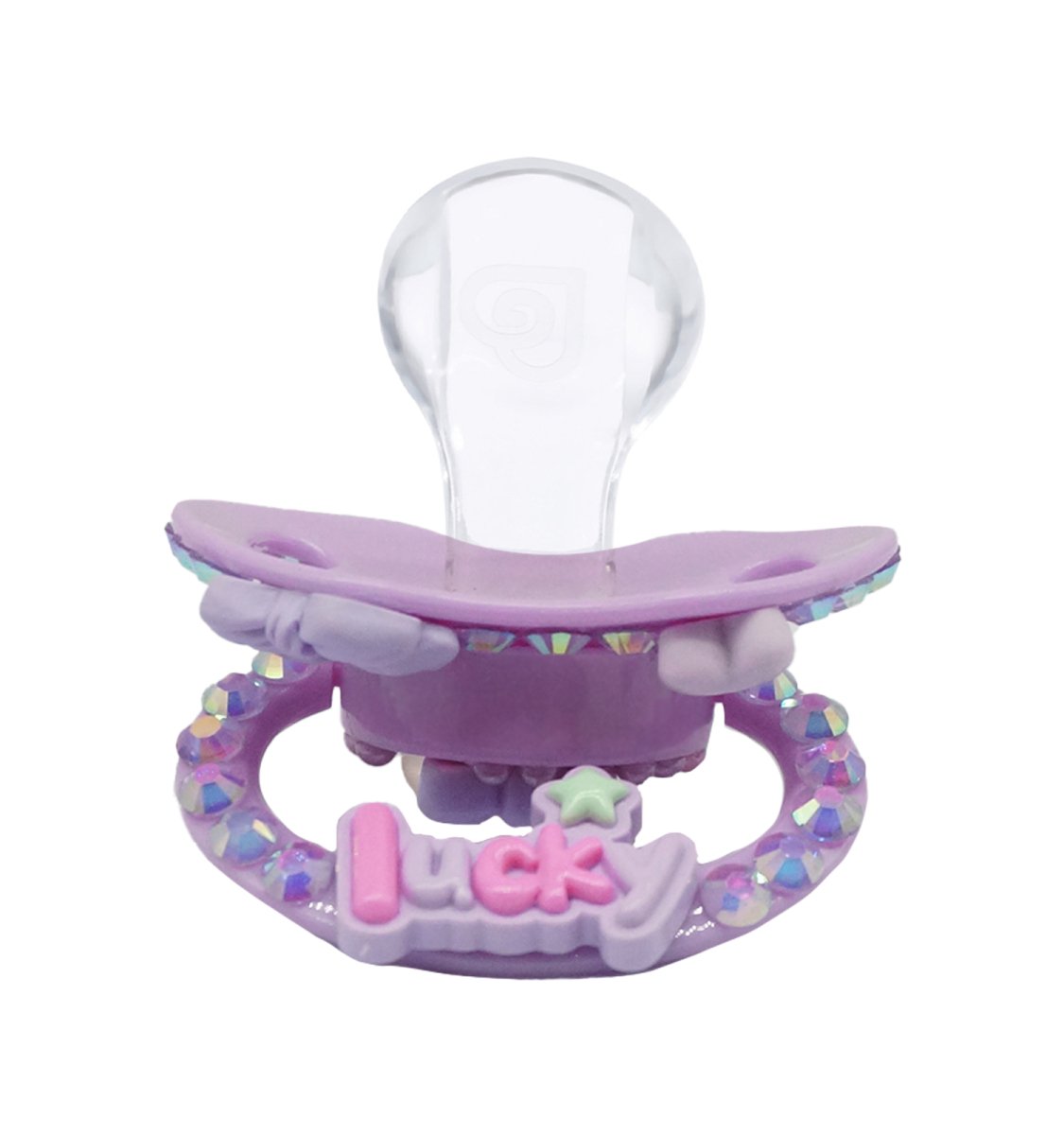 Landofgenie Adult Sized Pacifier - Lucky Purple DIY Paci - landofgenie