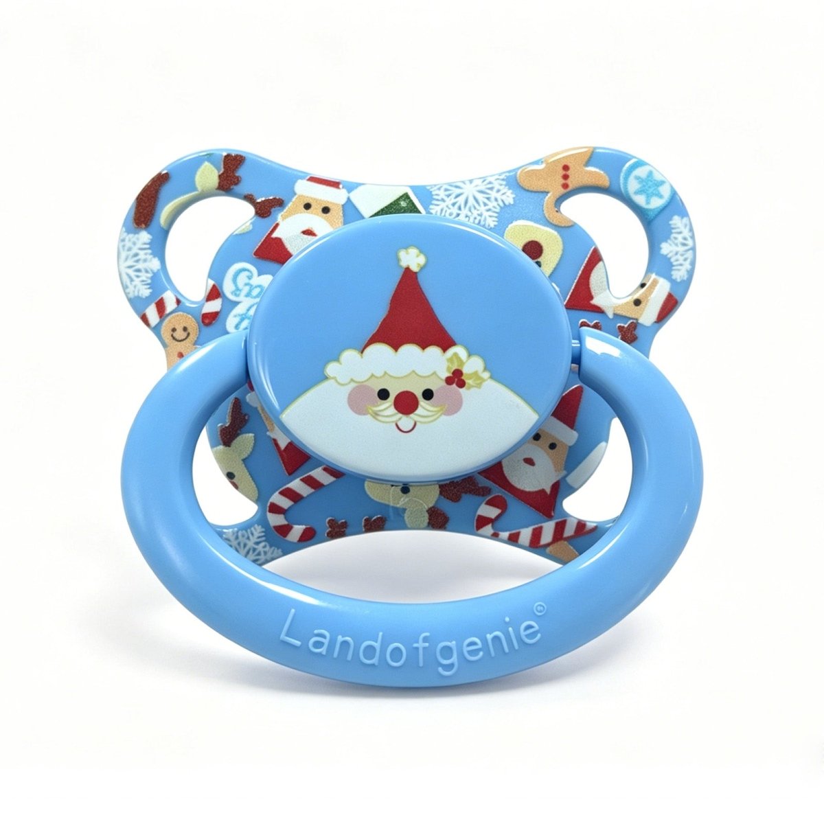 Landofgenie Adult Sized Print Pacifier - Christmas Blue - landofgenie