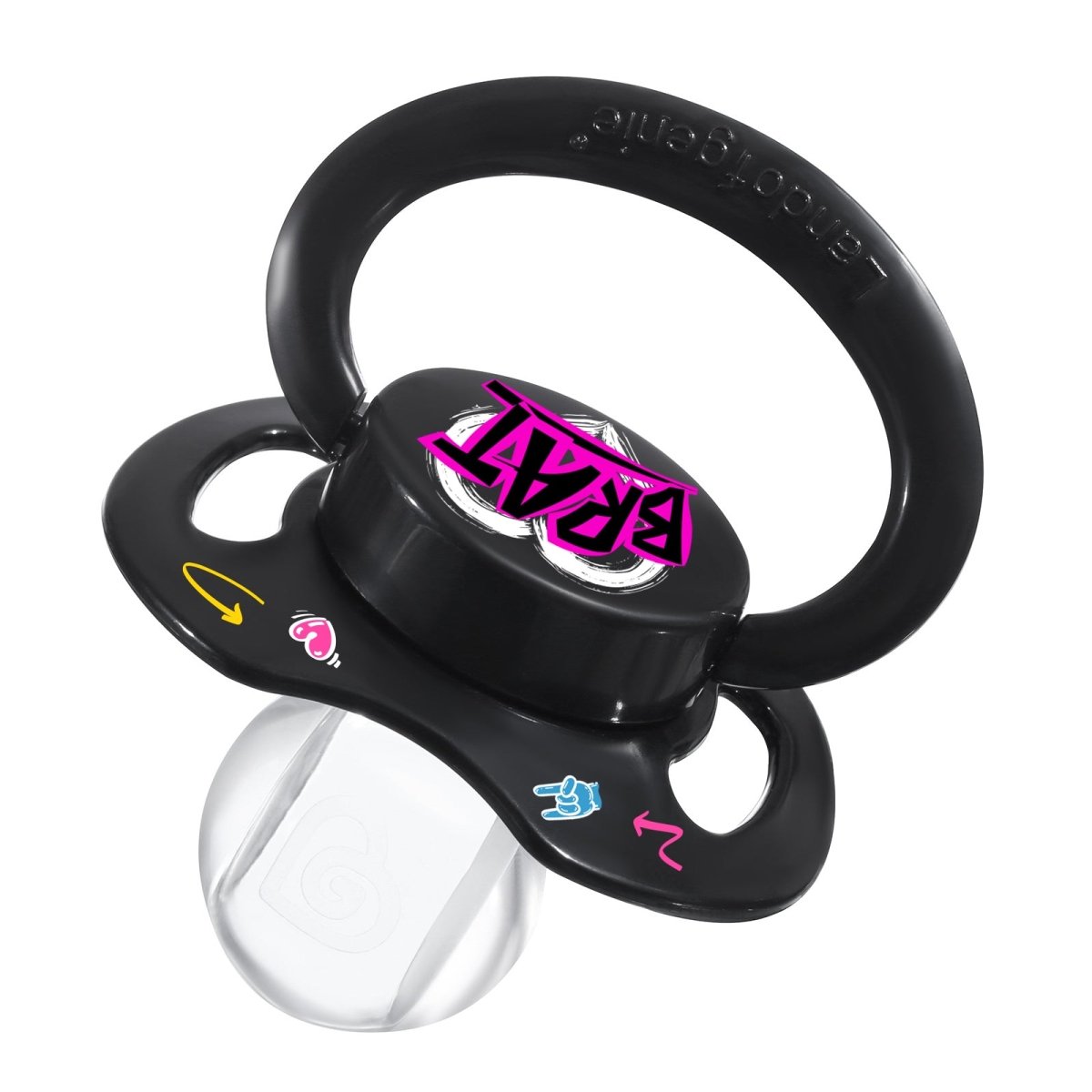 Landofgenie Adult Sized Print Pacifier - Elephant&BRAT Paci - landofgenie