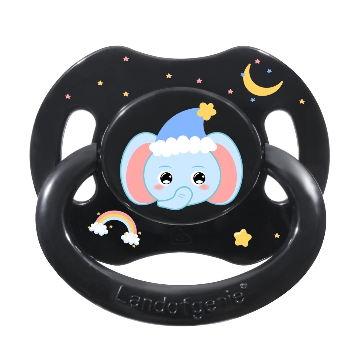 Landofgenie Adult Sized Print Pacifier - Elephant&BRAT Paci - landofgenie