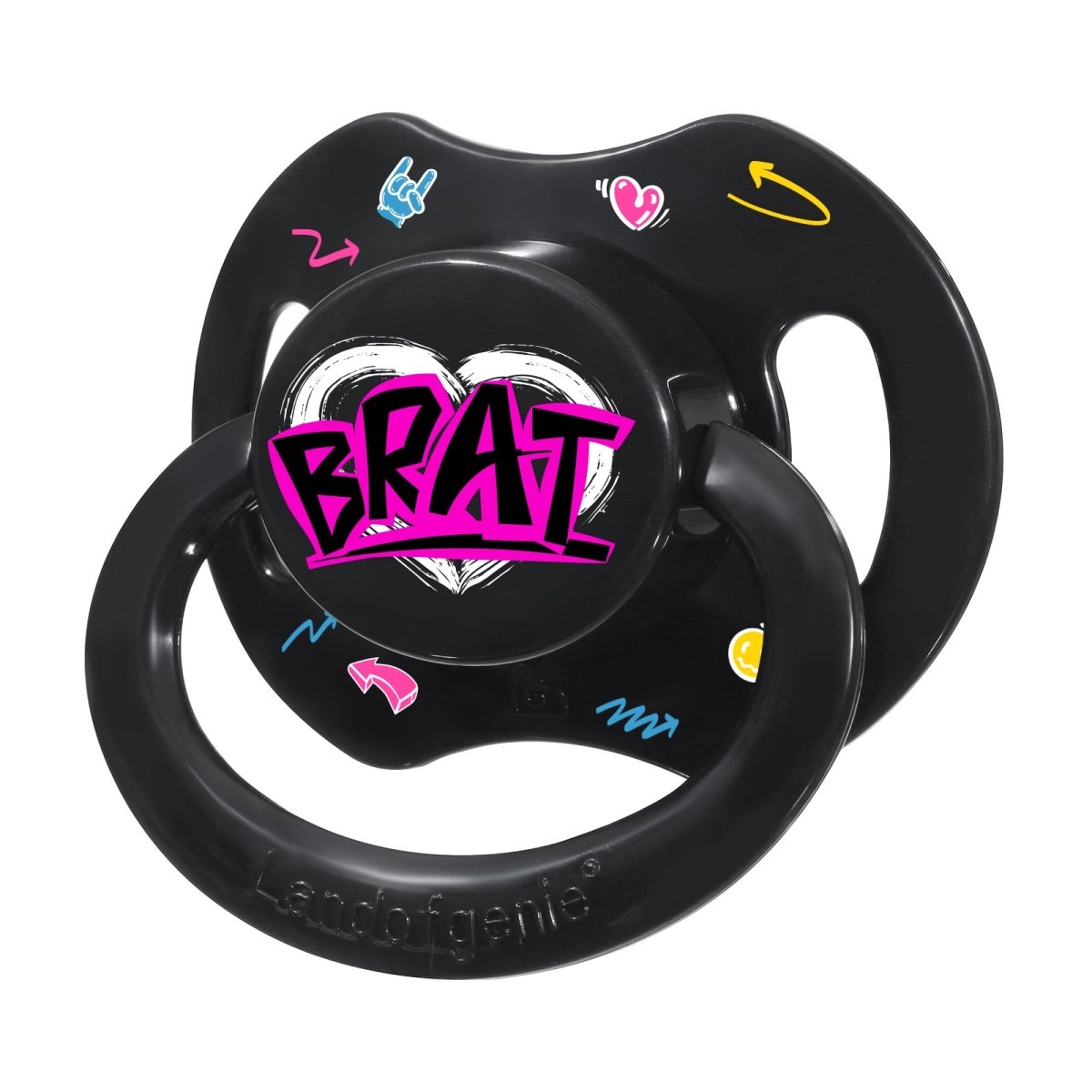 Landofgenie Adult Sized Print Pacifier - Elephant&BRAT Paci - landofgenie