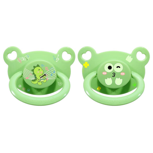Landofgenie Adult Sized Print Pacifier - Frog&Dino Paci - landofgenie