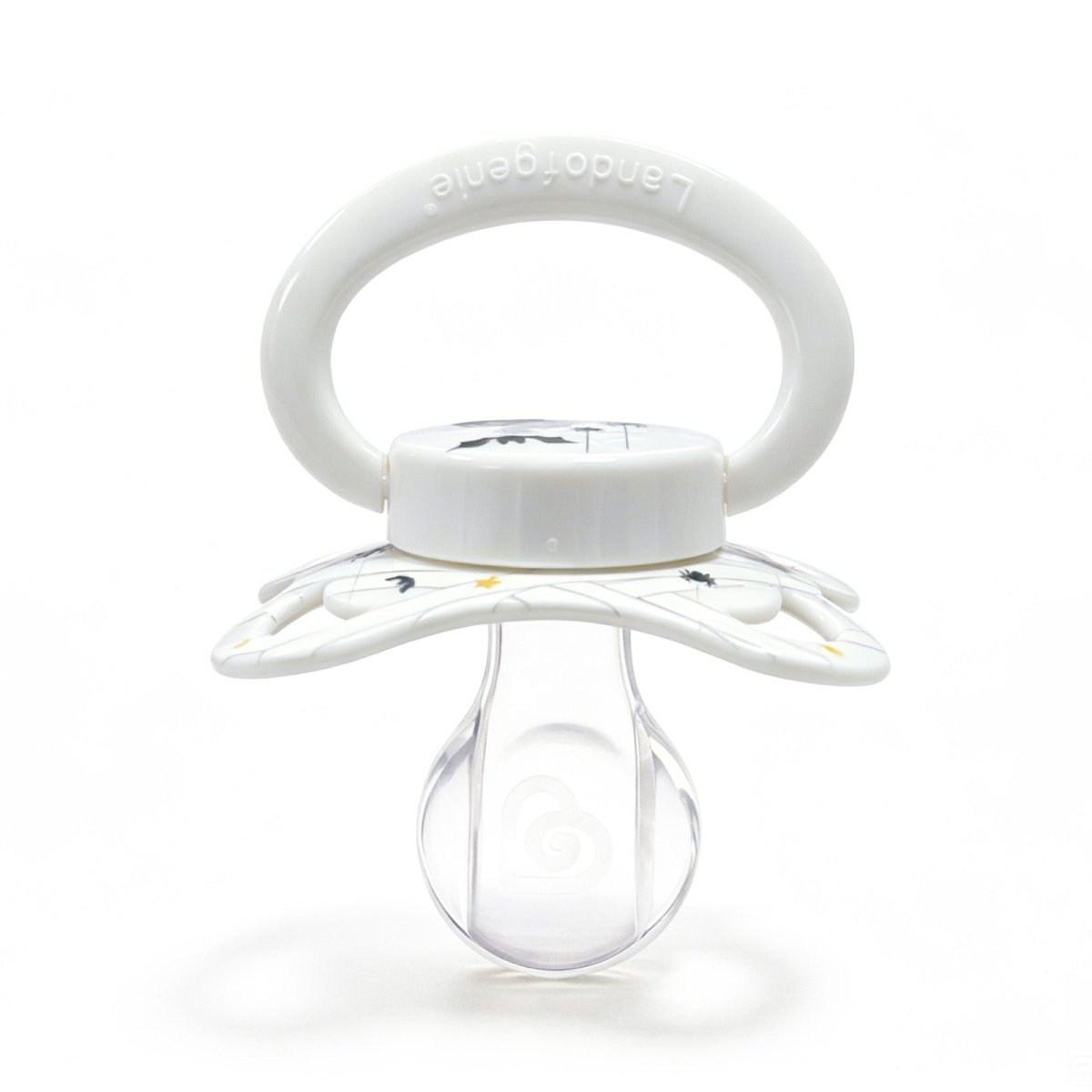 Landofgenie Adult Sized Print Pacifier - Halloween White - landofgenie