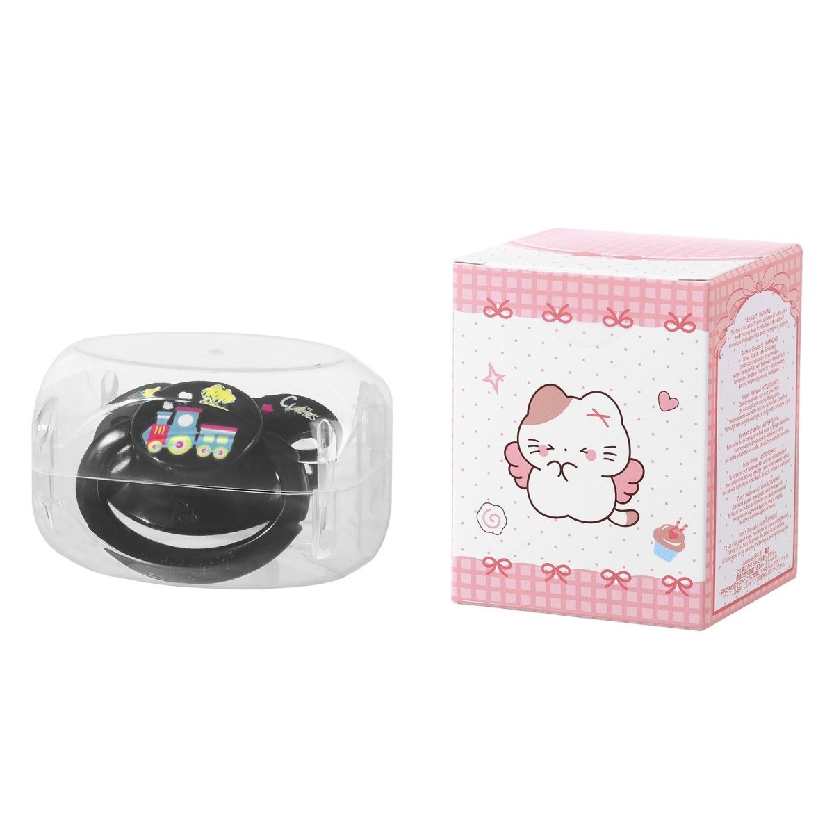 Landofgenie Adult Sized Print Pacifier - White & Black Butterfly Paci - landofgenie