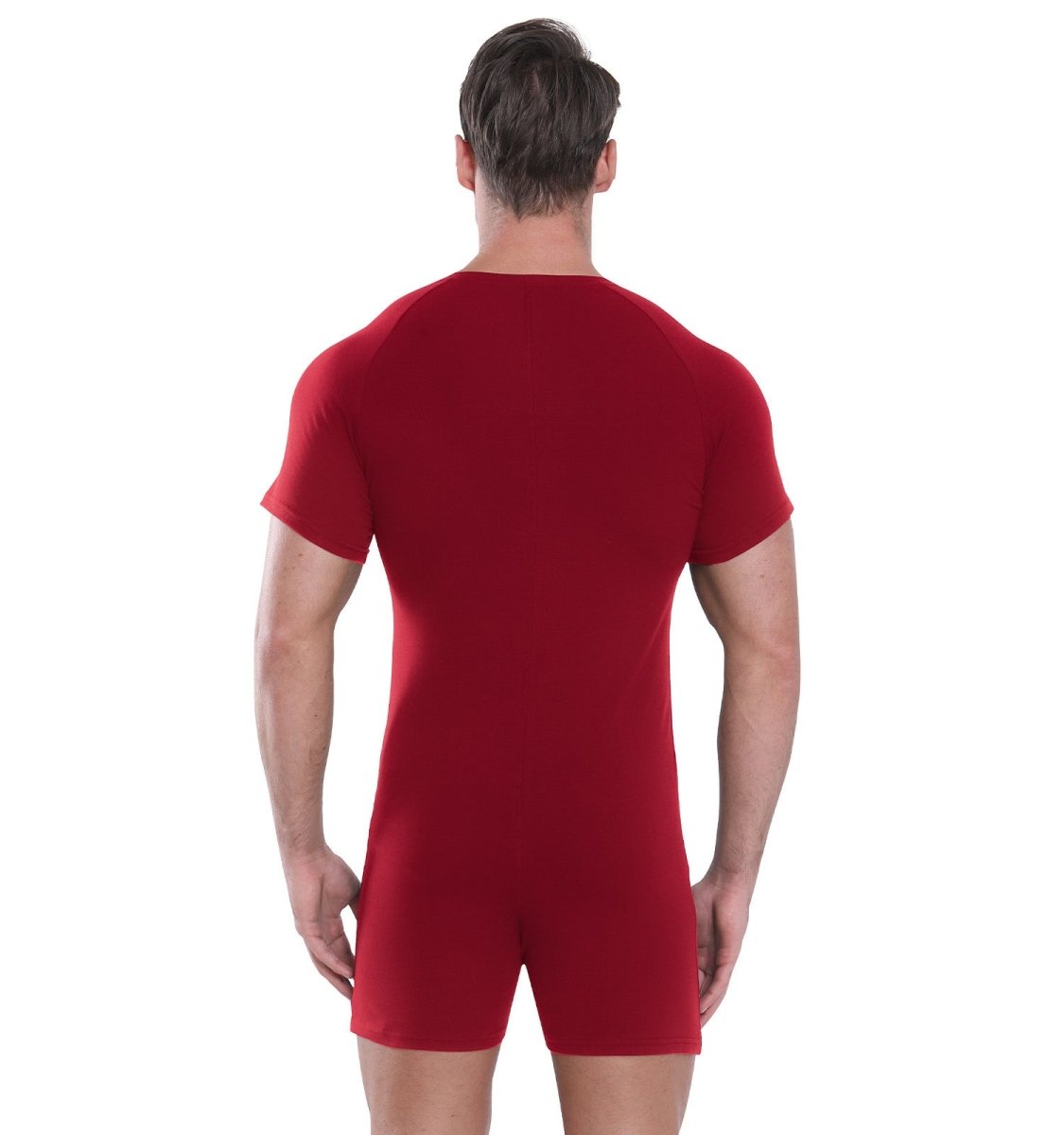 Landofgenie Basic Cotton Men One Piece Pajama - Red - landofgenie