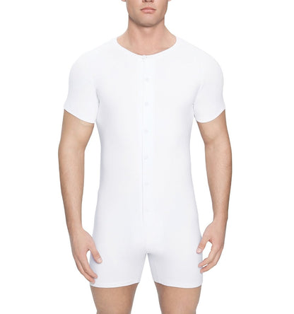 Landofgenie Basic Cotton Men One Piece Pajama - White - landofgenie