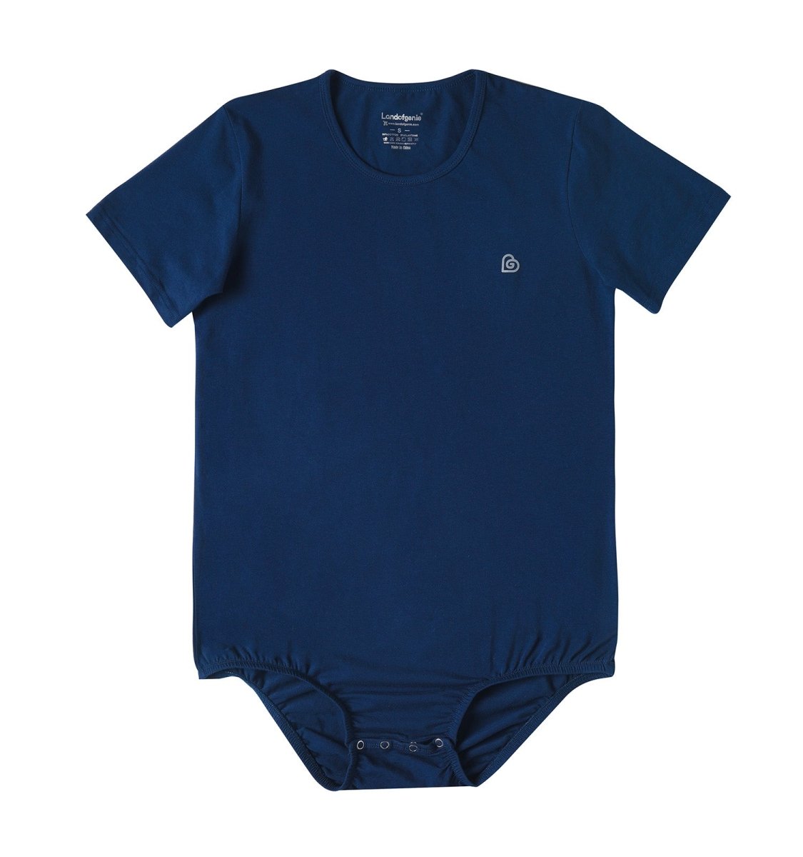 Landofgenie Basic Men Cotton Bodysuit- Navy - landofgenie