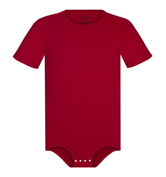 Landofgenie Basic Men Cotton Bodysuit- Red - landofgenie