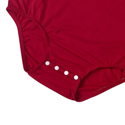 Landofgenie Basic Men Cotton Bodysuit- Red - landofgenie