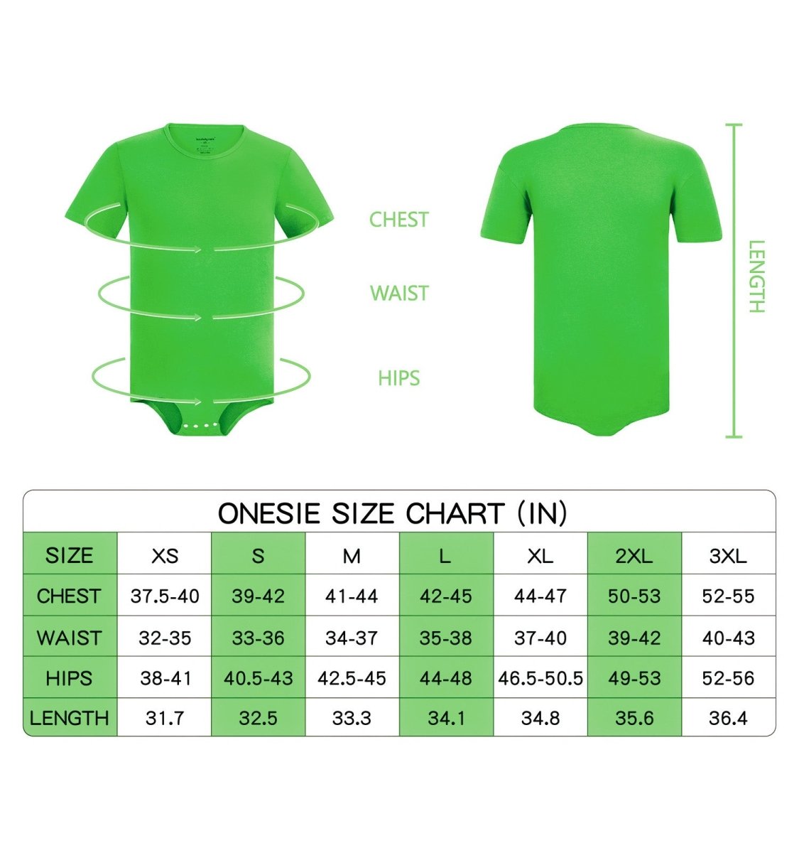 Landofgenie Basic Men Cotton Green Bodysuit - landofgenie