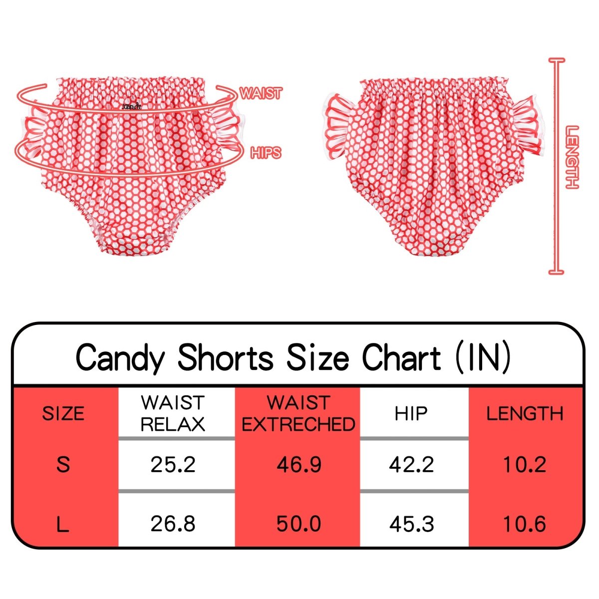 Landofgenie Cartoon Shorts - Candy Red - landofgenie