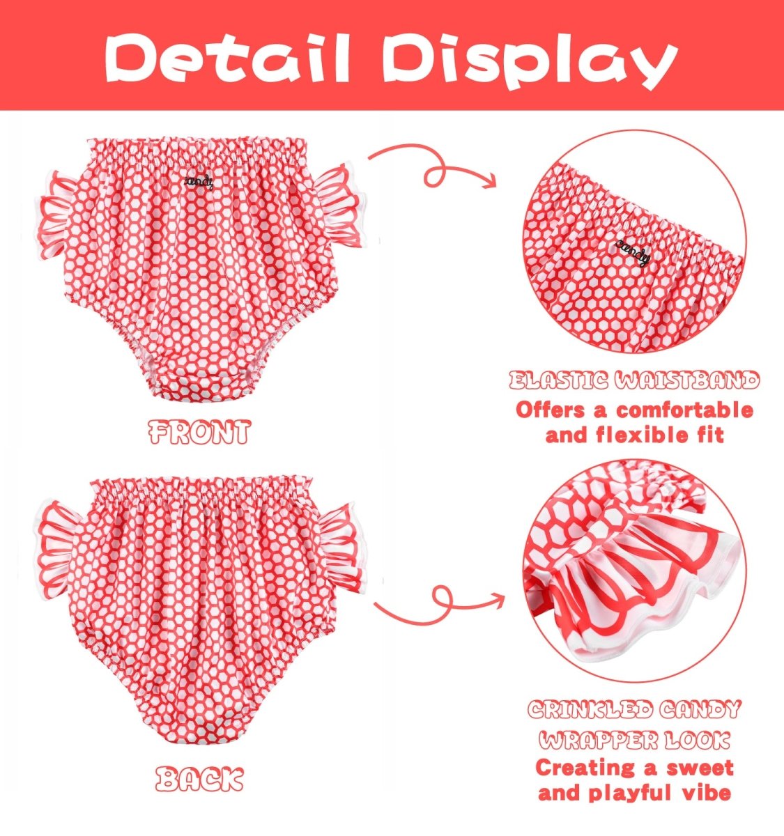 Landofgenie Cartoon Shorts - Candy Red - landofgenie