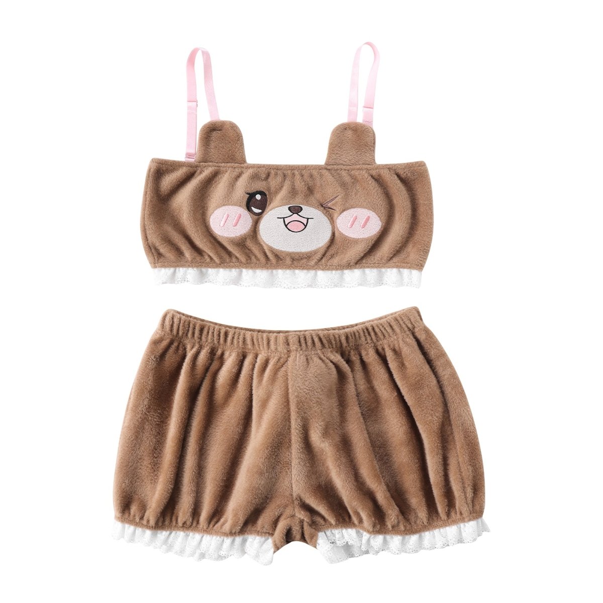 Landofgenie Kawaii Anime Cute Pajamas Set - Cute Bear - landofgenie
