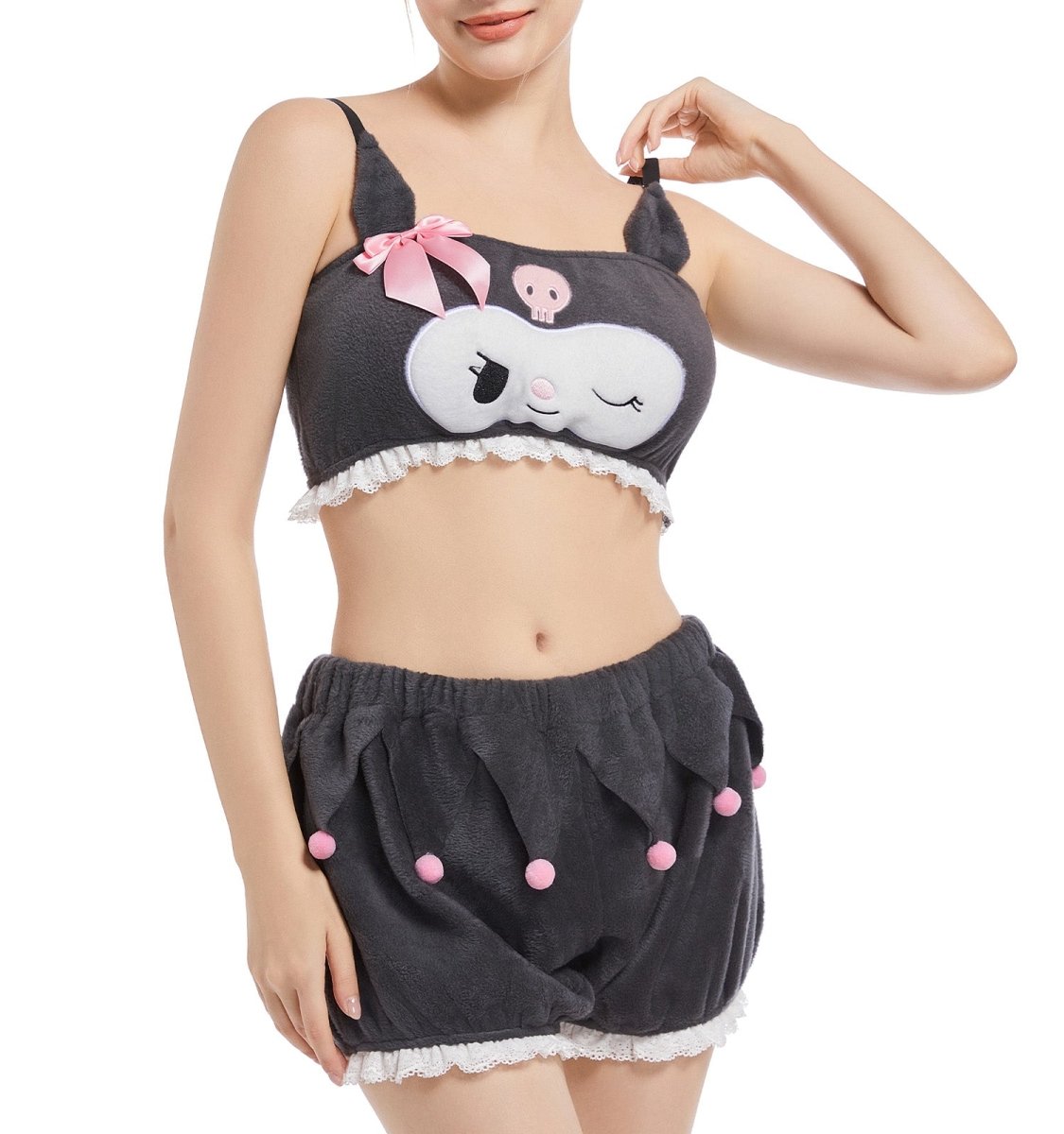 Landofgenie Kawaii Anime Cute Pajamas Set - Kurome - landofgenie