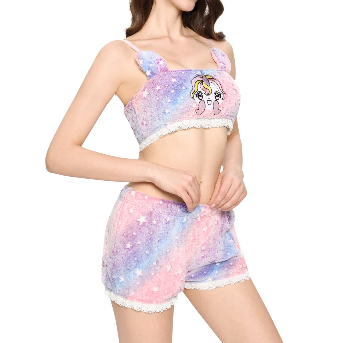 Landofgenie Kawaii Anime Cute Pajamas Set - Unicorn - landofgenie