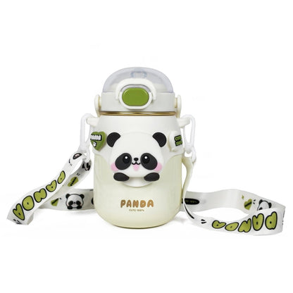 Landofgenie Kawaii Panda Stainless Steel Water Bottle with Straw Leak - Proof Drinking Cups - 24oz - landofgenie