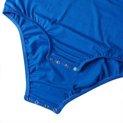 Landofgenie Long Sleeve Men Cotton Blue Bodysuit - landofgenie