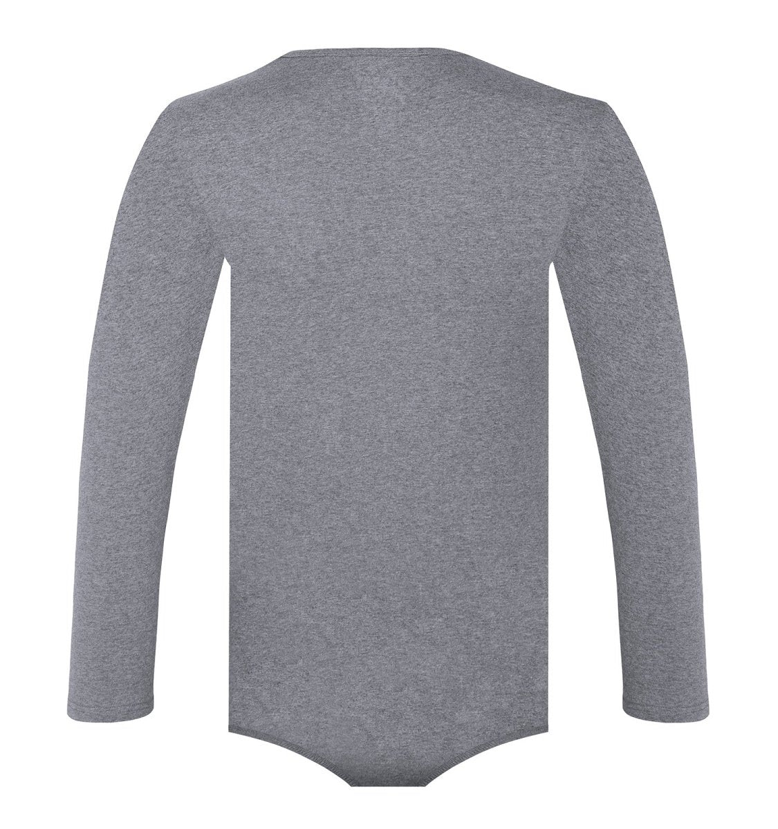 Landofgenie Long Sleeve Men Cotton Gray Bodysuit - landofgenie