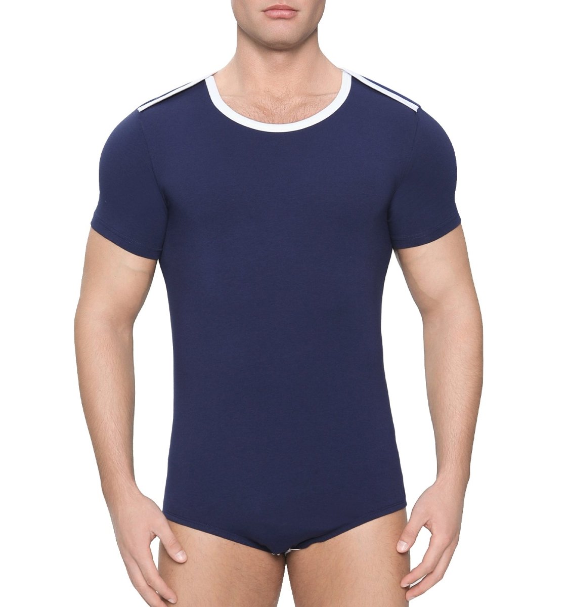 Landofgenie Men Basic Bodysuit - Homo Navy - landofgenie