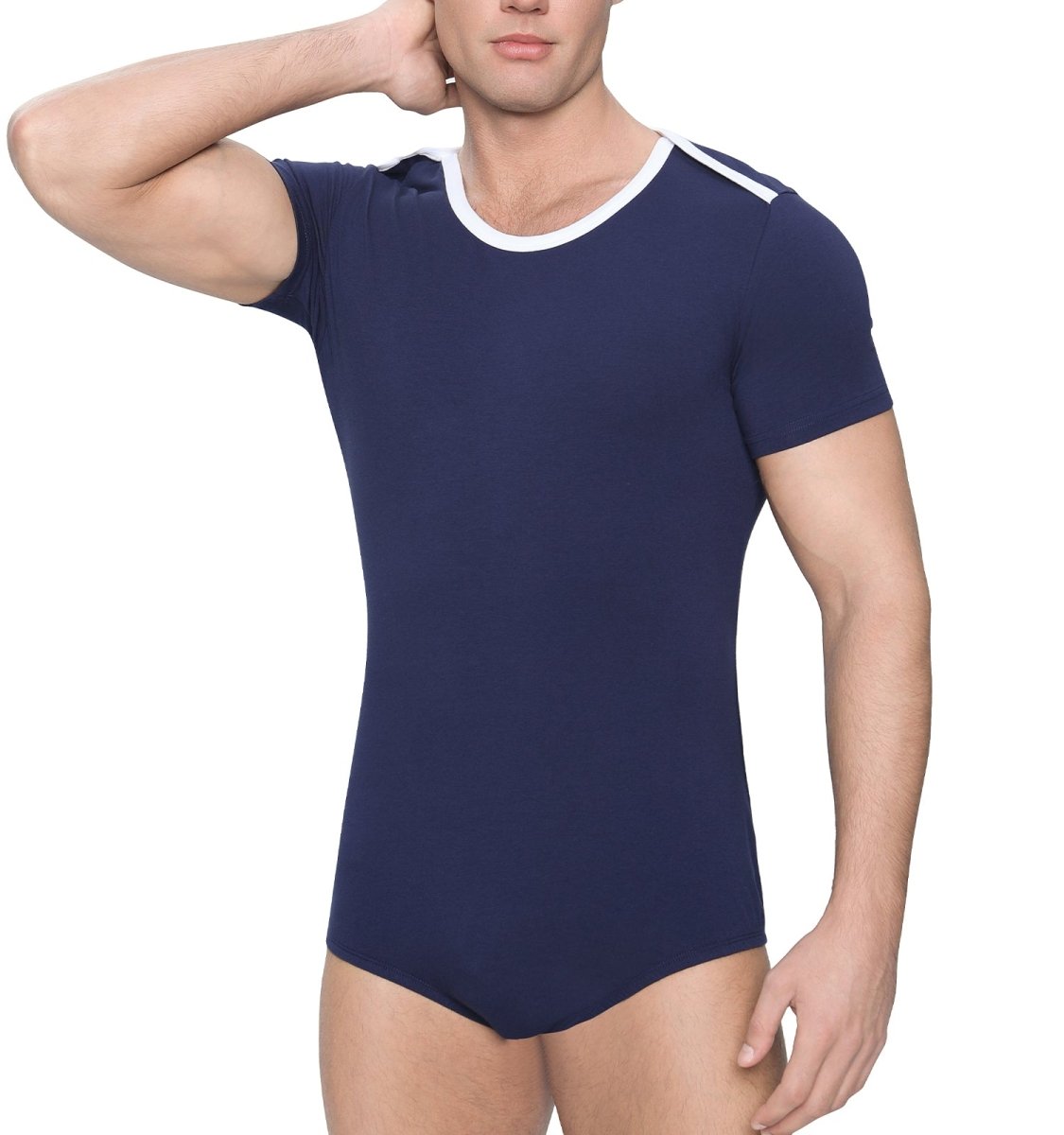 Landofgenie Men Basic Bodysuit - Homo Navy - landofgenie