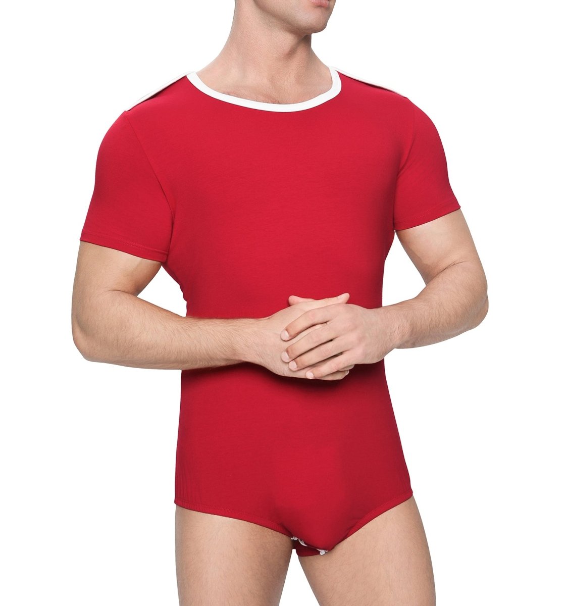 Landofgenie Men Basic Bodysuit - Homo Red - landofgenie