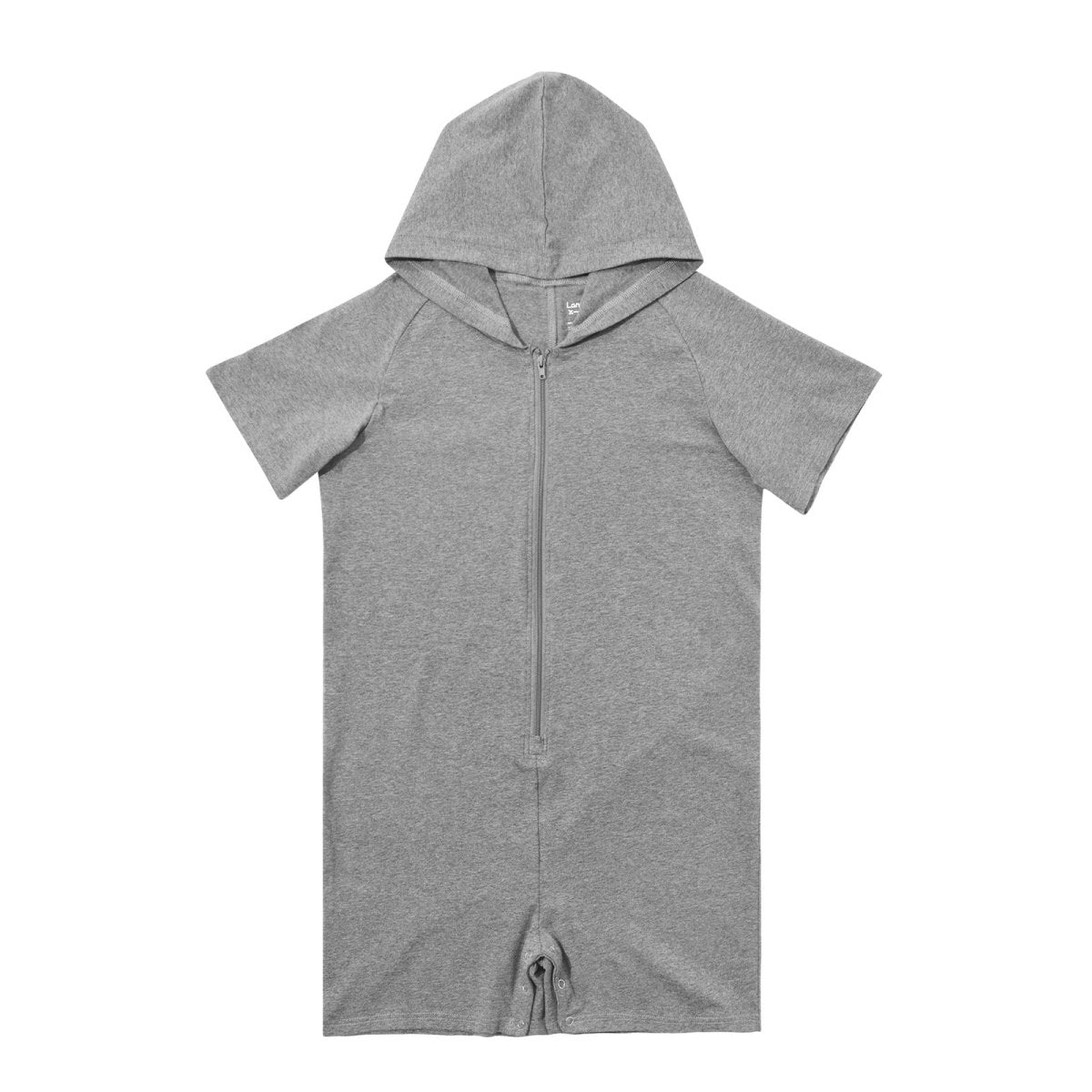 Landofgenie Men Basic Solid Hooded Onesie - Grey Color - landofgenie