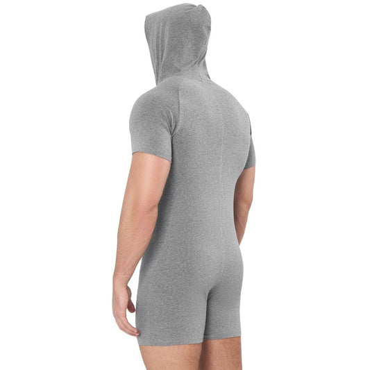 Landofgenie Men Basic Solid Hooded Onesie - Grey Color - landofgenie
