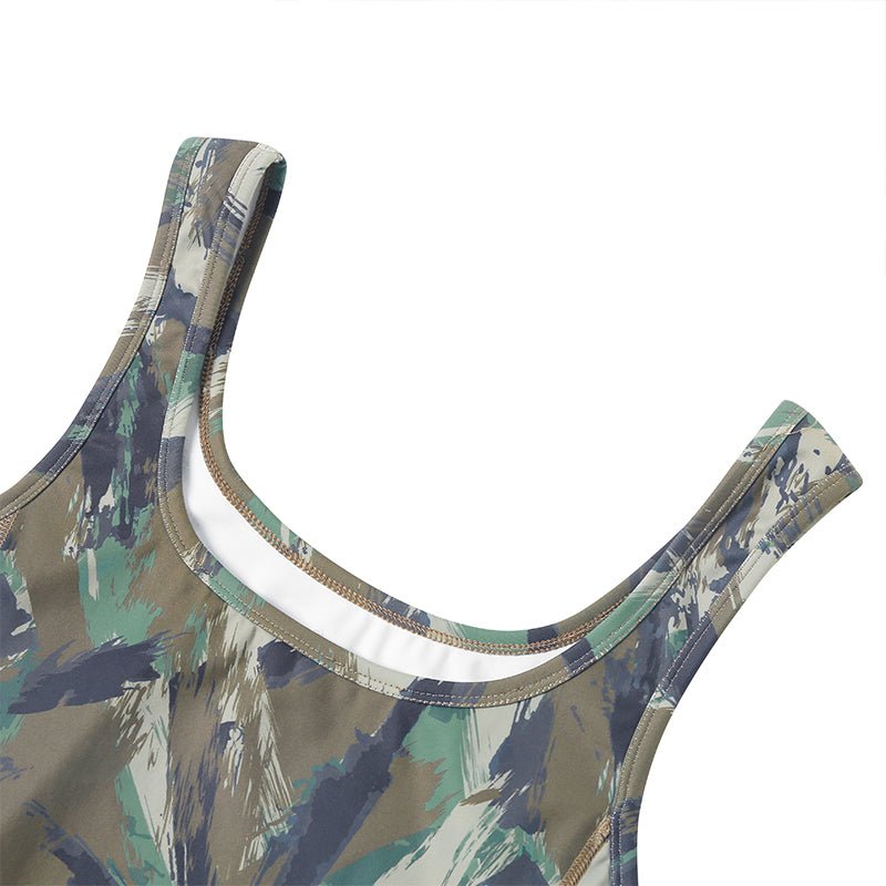 Landofgenie Men Camo Sleeveless Jumsuit - Camo Green - landofgenie