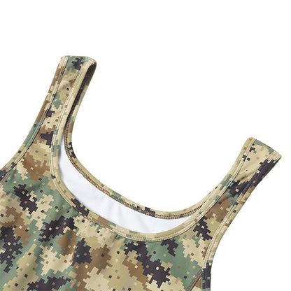 Landofgenie Men Camo Sleeveless Jumsuit - Camo Ochre - landofgenie