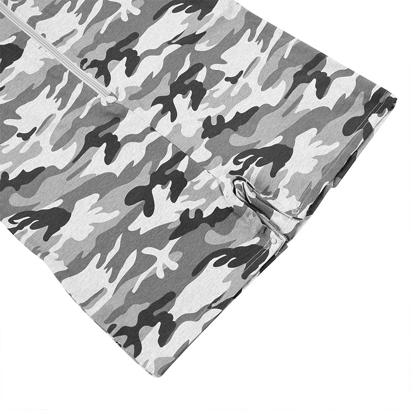 Landofgenie Men Camouflage Bodyuit with Zipper - Camo Grey - landofgenie