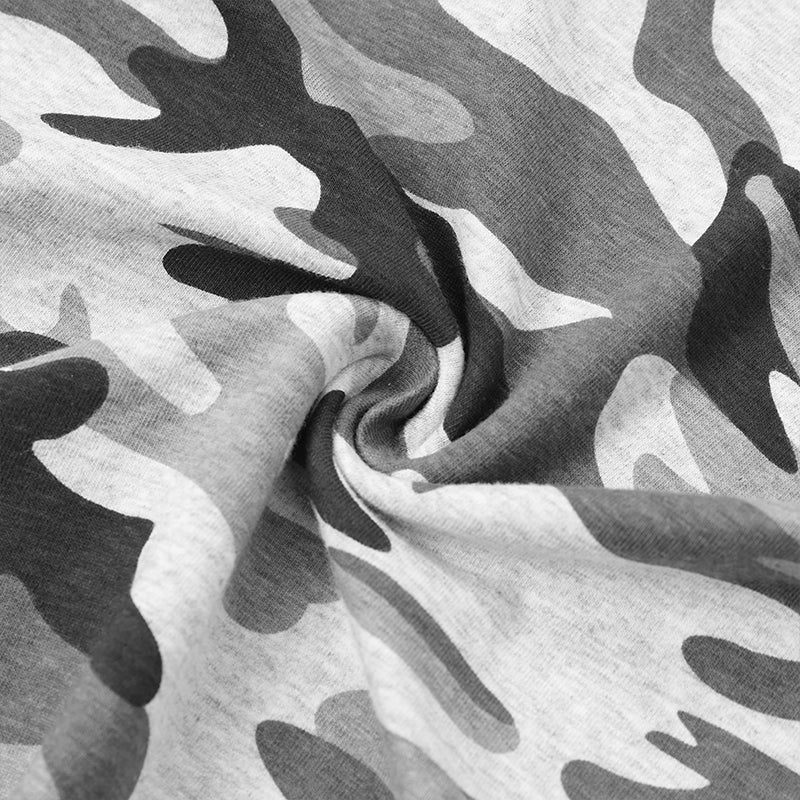 Landofgenie Men Camouflage Bodyuit with Zipper - Camo Grey - landofgenie