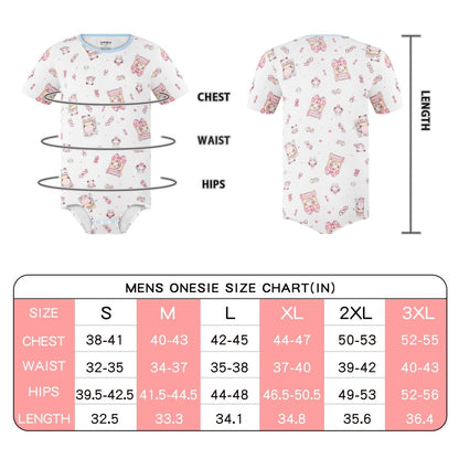 Landofgenie Men Print Onesie - Bear - landofgenie