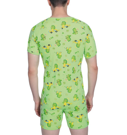 Landofgenie Men Print Onesie - Dino Print - landofgenie